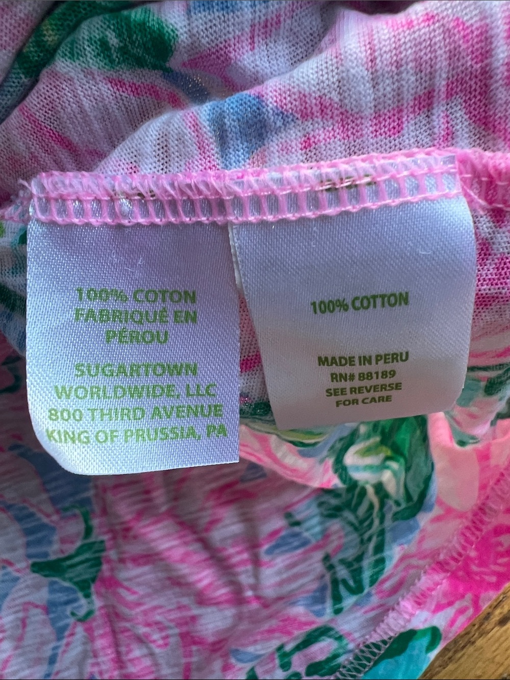 Lilly Pulitzer Etta V-Neck Long Sleeve the brand's vibrant "Try your zest” XXL - Picture 5 of 5